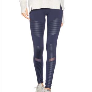 Alo Moto High Gloss Navy Leggings